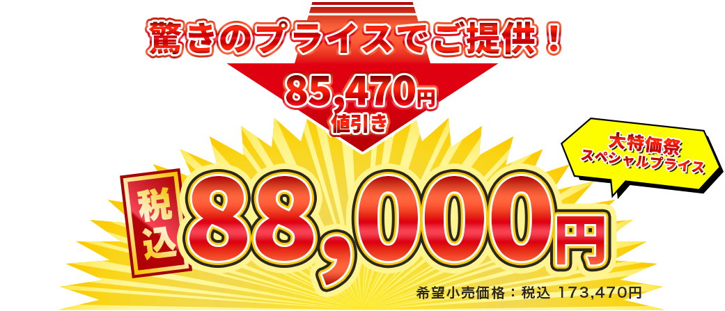 税込88000円